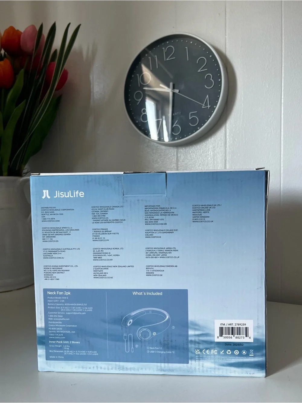 White Neck Fan 2pk - Portable Wearable Cooling